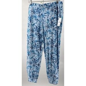 NWT Women's XL Jockey Soft Cool Jogger  Lounge/Pajama Pants Snowflake Design